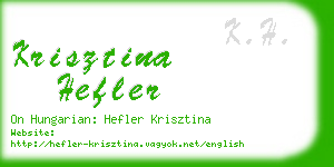 krisztina hefler business card